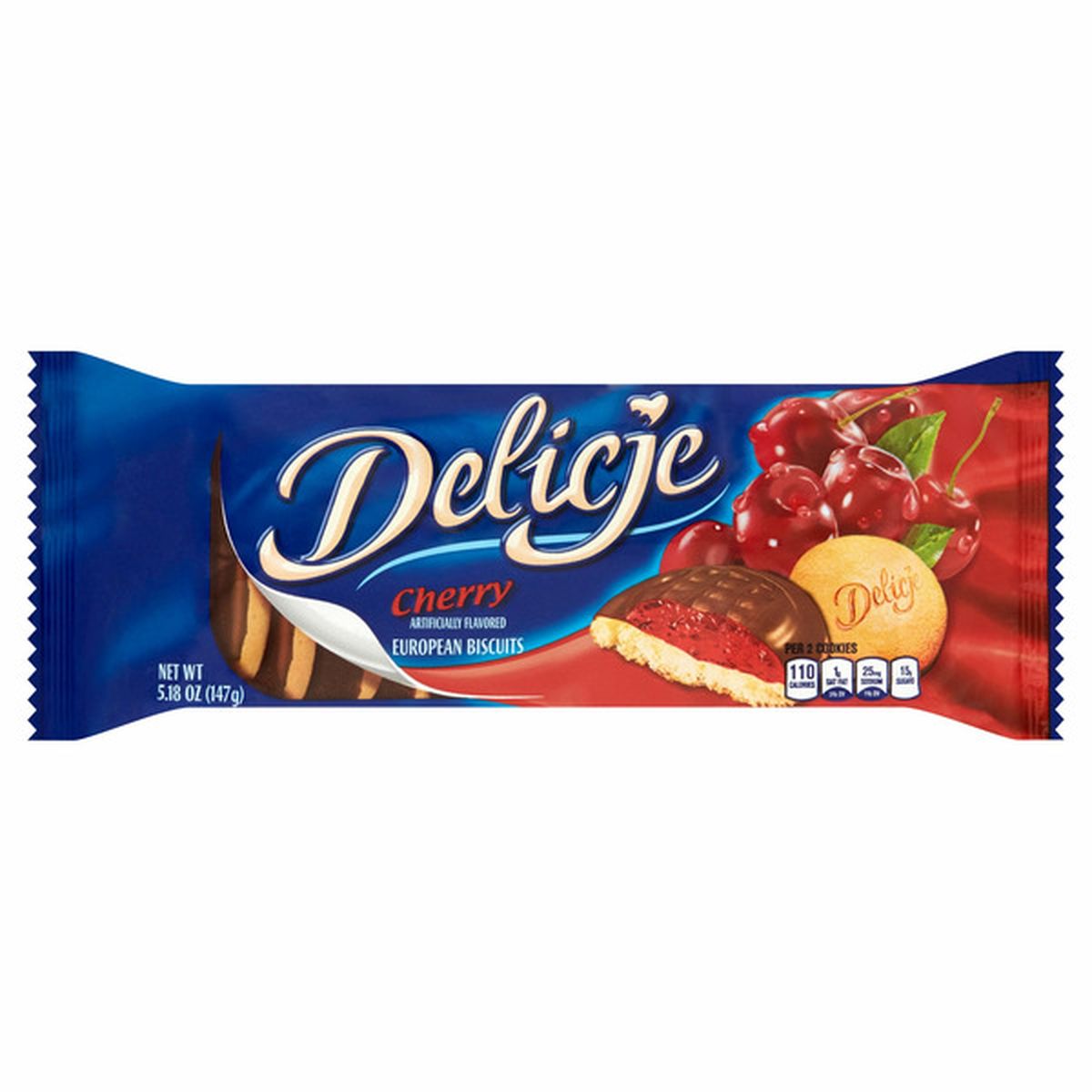 Delicje Cherry Flavor ( Sponge cookies with cherry filling)