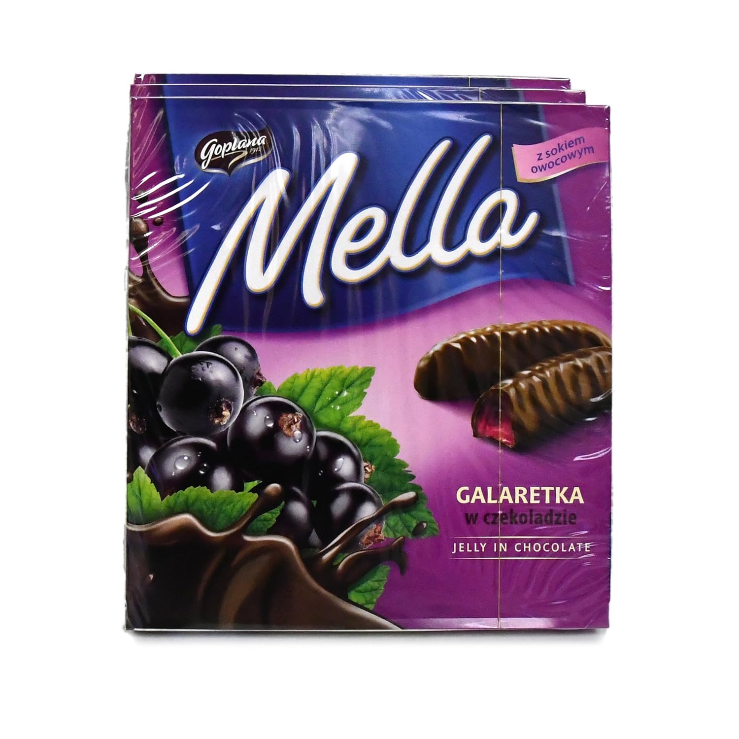 Mella Jelly in Chocolate Blackcurrant Flavor