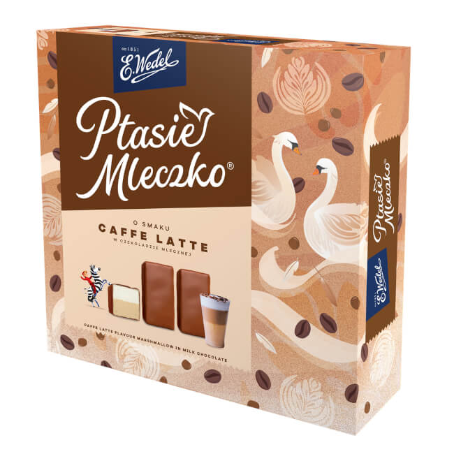 Ptasie Mleczko Caffe Latte (Marshmallows in Chocolate coffee flavor)
