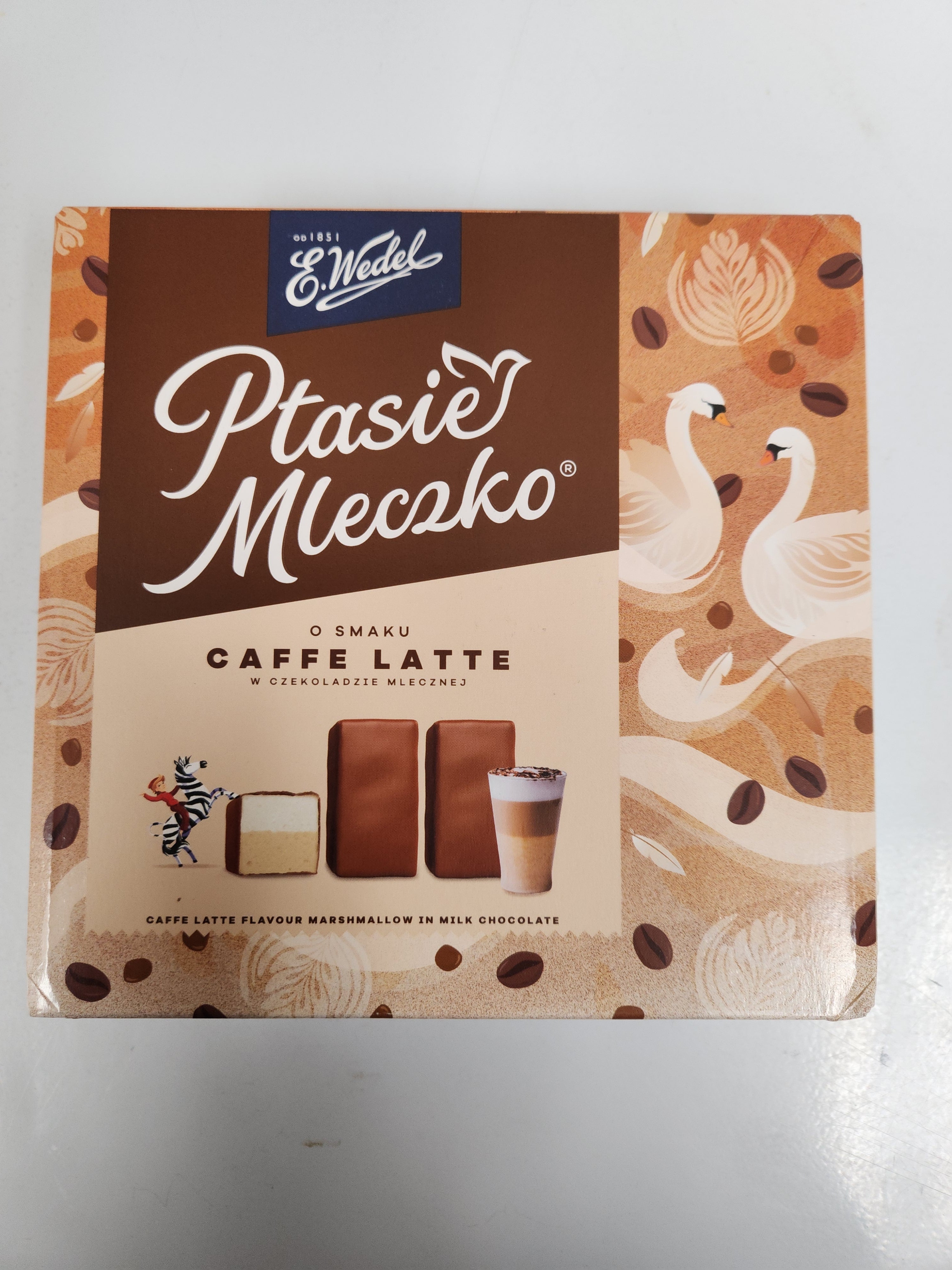 Ptasie Mleczko Caffe Latte (Marshmallows in Chocolate coffee flavor)