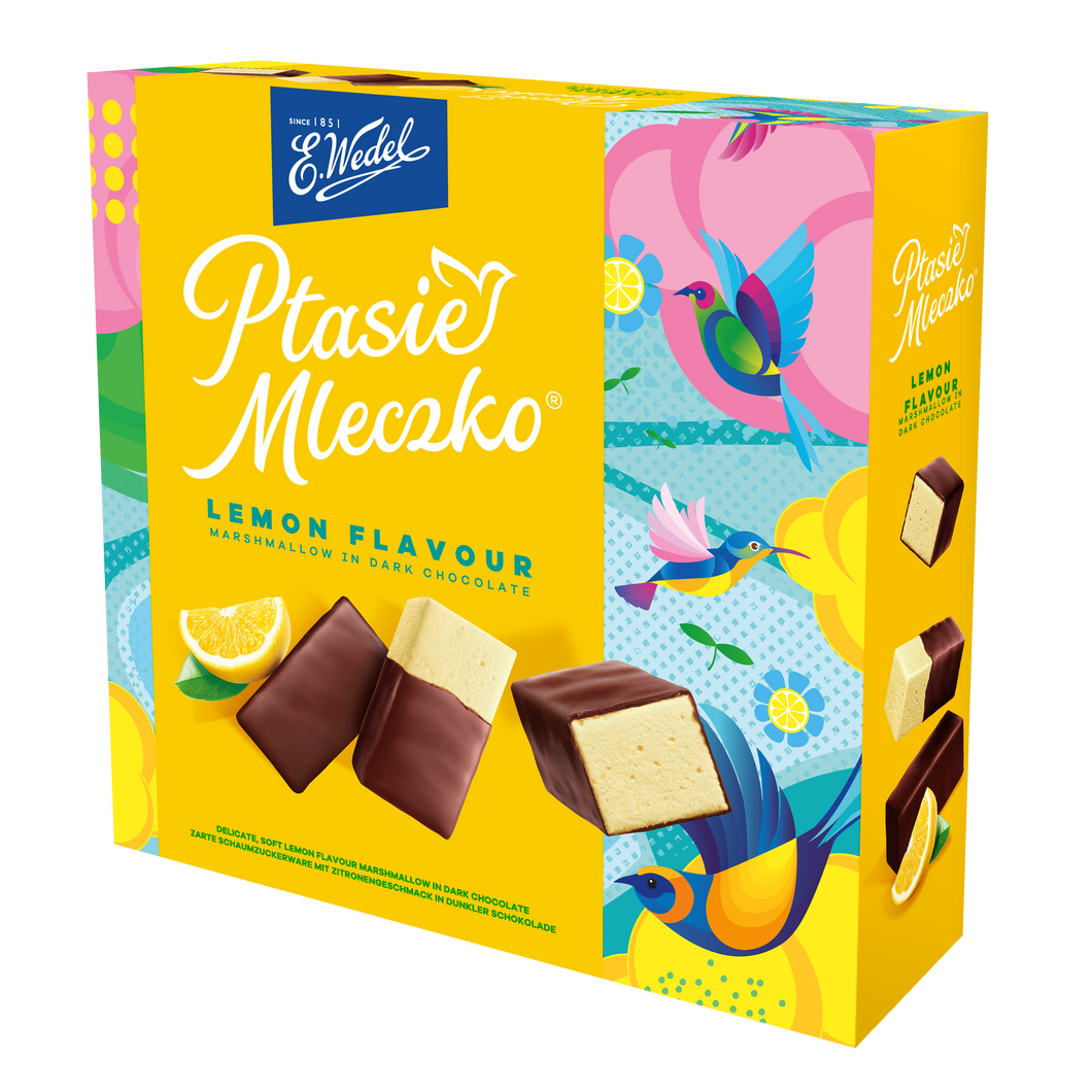 Ptasie Mleczko Lemon ( Marshmallows in Chocolate Lemon Flavor)