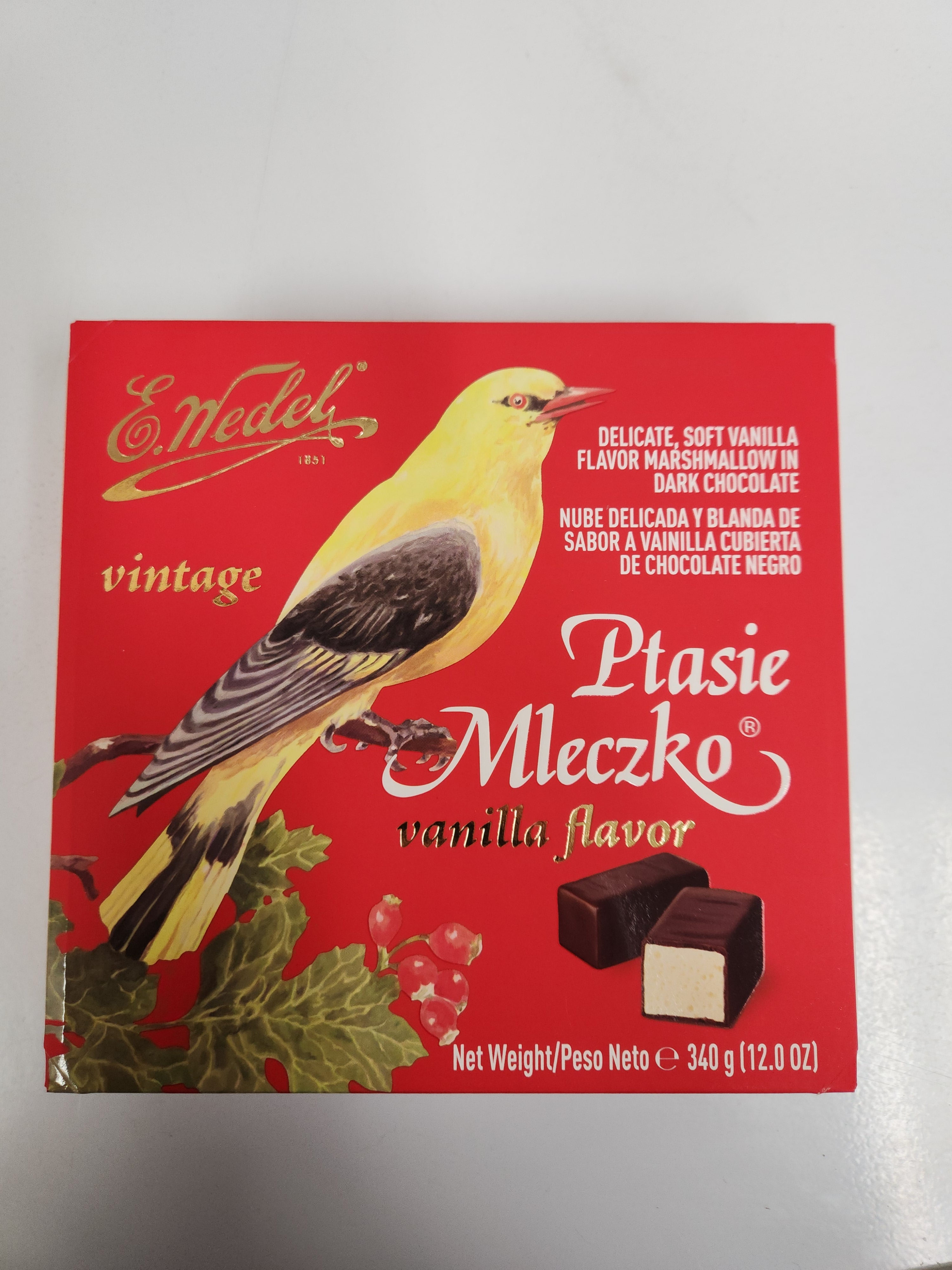 Ptasie Mleczko Vanilla ( Marshmallows in chocolate Vanilla Flavor)